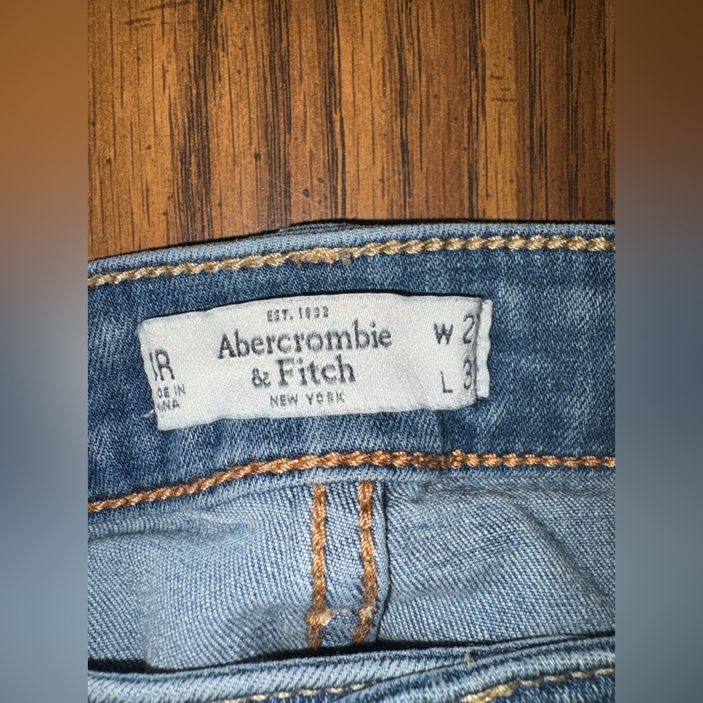 Abercrombie & Fitch Skinny Jeans W27 L31 Light Wash Stretch Denim - Picture 3 of 4
